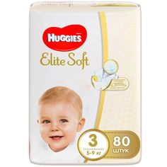 Подгузники Huggies Elite Soft 3 (5-9 кг) 80 шт.