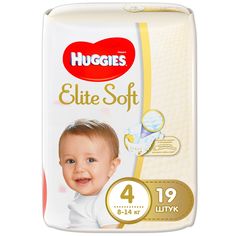 Подгузники Huggies Elite Soft 4 (8-14 кг) 19 шт.