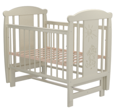 Кроватка Valle Кот 04, цвет: слоновая кость