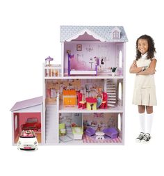 Игровой набор Edufun Дом для кукол с комплектом мебелью 123 см