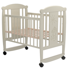 Кровать-качалка Valle Кот 02, цвет: слоновая кость