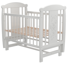 Кроватка Valle Зайка 04, цвет: белый