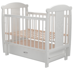 Кроватка Valle Зайка 04, цвет: белый