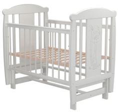 Кроватка Valle Жираф 05, цвет: белый