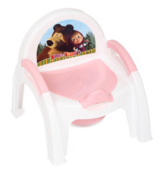 Горшок-стульчик Бытпласт Маша и Медведь, цвет: розовый