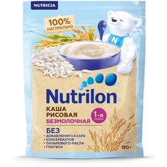 Каша Nutrilon безмолочная Рисовая с 6 месяцев 180 г