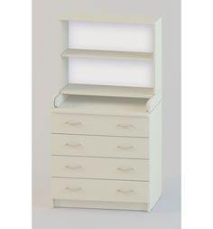 Комод Атон раскладной с полкой ЛДСП, цвет: слоновая кость Aton