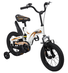Двухколесный велосипед Capella G16BA606, цвет: белый/черный/оранжевый