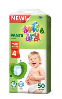 Трусики-подгузники Helen Harper Soft & Dry maxi, р. 4, 8-13 кг, 50 шт