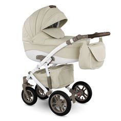 Коляска 3 в 1 Camarelo Sirion Eco, цвет: светло-бежевый