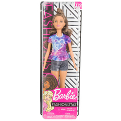Кукла Barbie Игра с модой Серые шорты разноцветная футболка