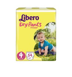 Трусики Libero Dry Pants 4 (7-11 кг) 54 шт.