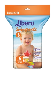 Трусики-подгузники Libero для плавания Swimpants Small (7-12 кг) 6 шт.