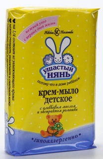 Крем-мыло Ушастый Нянь с экстрактом ромашки, 90 гр