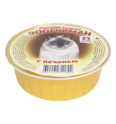 Влажный корм Зоогурман мясное суфле для взрослых кошек, печень, 100г