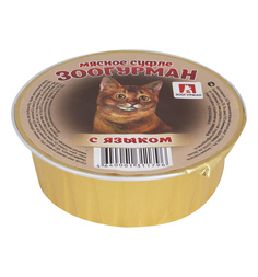 Влажный корм Зоогурман мясное суфле для взрослых кошек, с языком, 100г