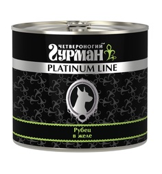 Влажный корм Четвероногий гурман Платиновая линия для взрослых собак, рубец говяжий в желе, 500г
