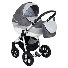 Коляска 2 в 1 Adamex Neonex, цвет: темно-серый/светло-серый