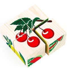 Кубики Томик Фрукты-ягоды (4 штуки)