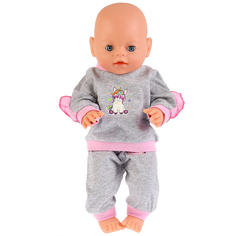 Карапуз, Карапуз, Одежда для кукол (костюм серый "Единорог"), 40-42 см