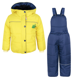 Комплект куртка/полукомбинезон Даримир Сиберия, цвет: желтый/синий