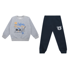 Комплект джемпер/брюки Fun Time, цвет: серый/синий