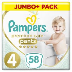 Подгузники-трусики Pampers Premium Care Pants (9-15 кг) 58 шт.