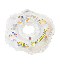 Круг на шею для купания Baby Swimmer с погремушкой для новорожденных