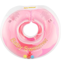 Круг Baby Swimmer полуцвет+погремушка, цвет: розовый