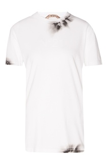 Белая футболка с принтом в виде пятен No21