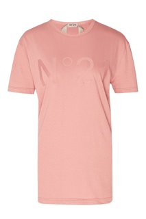 Розовая футболка с логотипом No21