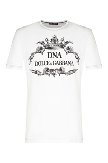 Белая футболка с рисунком Dolce&Gabbana