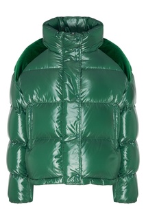 Зеленая куртка с бархатными вставками Chouette Moncler