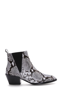 Серые ботинки со змеиным принтом Portal