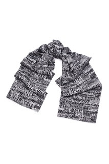 Черно-белый шарф Balenciaga
