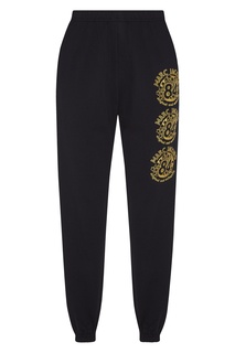 Черные брюки с золотистым логотипом The Marc Jacobs