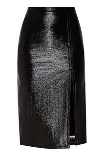 Лакированная юбка черного цвета No21