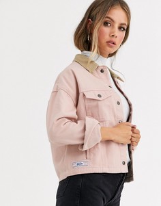 Джинсовая куртка с контрастным воротником Superdry - Розовый