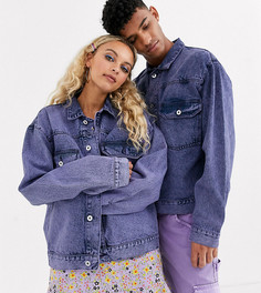 Фиолетовая джинсовая куртка COLLUSION Unisex - Фиолетовый