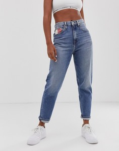 Укороченные джинсы прямого кроя с завышенной талией Tommy Jeans - Синий