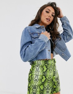 Укороченная джинсовая куртка ASOS DESIGN - Синий