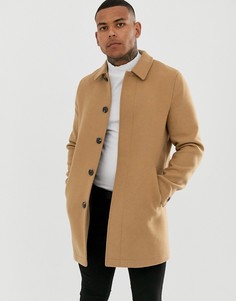 Полушерстяной бежевый тренч ASOS DESIGN - Рыжий