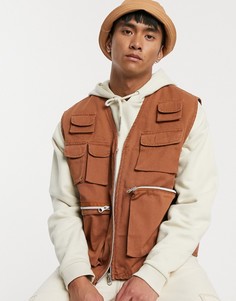 Светло-коричневый жилет в стиле милитари ASOS DESIGN - Рыжий
