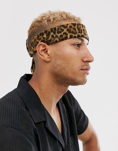 Бандана с леопардовым принтом из органического хлопка ASOS DESIGN - Мульти