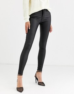 Черные джинсы скинни с покрытием Vero Moda - Черный