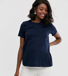 Темно-синяя футболка из органического хлопка с круглым вырезом ASOS DESIGN Maternity - Темно-синий