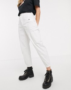 Брюки карго в стиле милитари Bershka - Белый