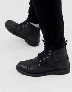 Черные ботинки на шнуровке Levis Track - Черный