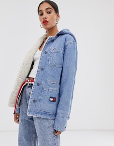 Джинсовая куртка с подкладкой из искусственного меха Tommy Jeans - Синий