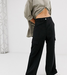 Черные брюки-карго с широкими штанинами Weekday - Черный